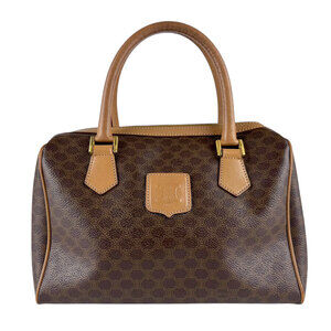 Celine handbag brown Macadam coated canvas